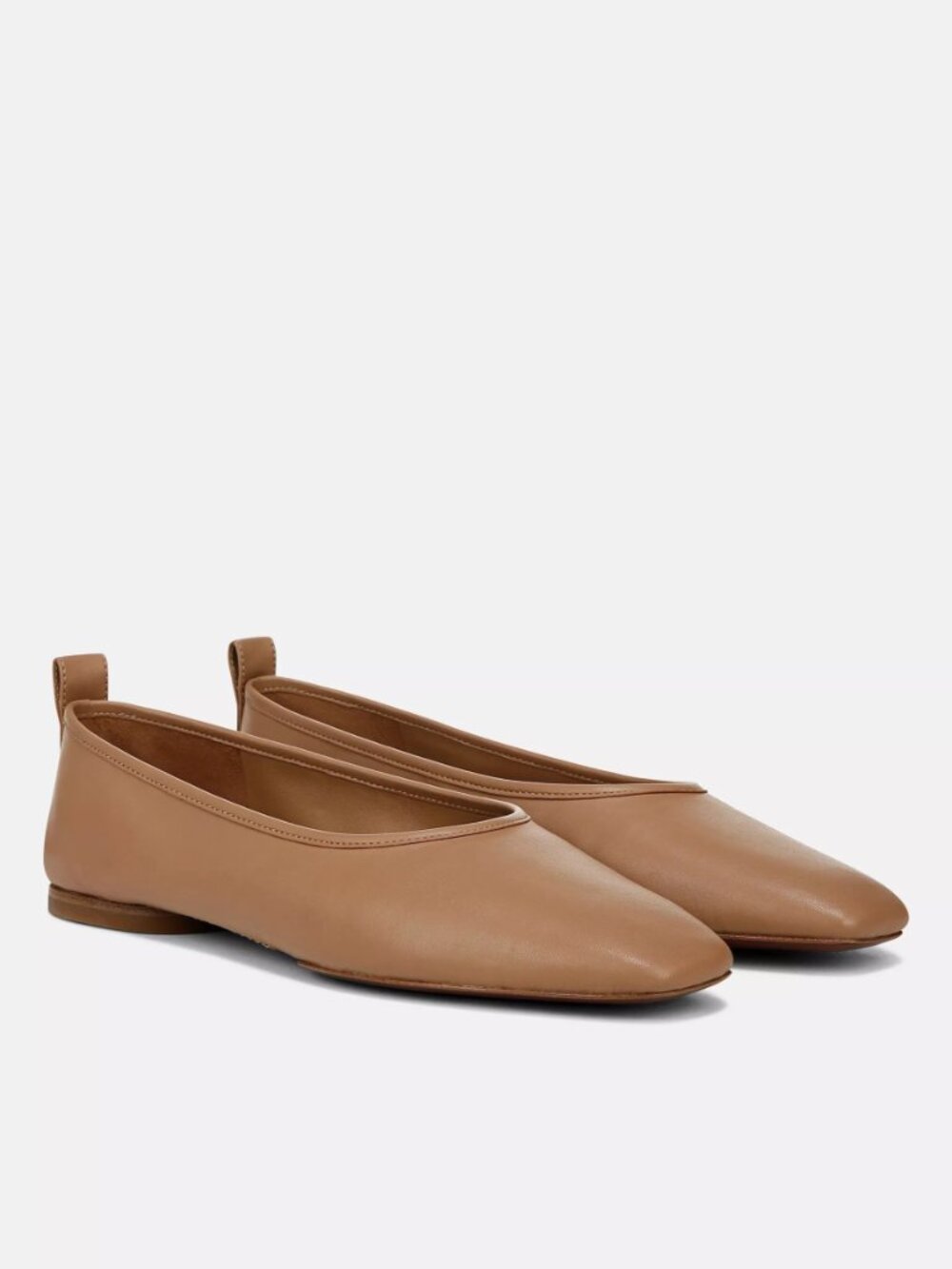 New Vince Vivian Ballet Flat Chai Tan Leather Sz 9.5